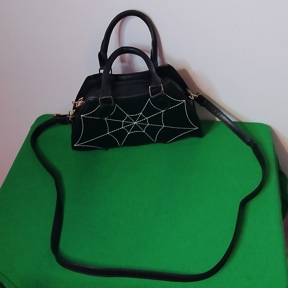 Black Spider Web Purse